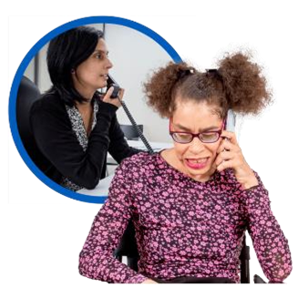 On the phone to the doctor